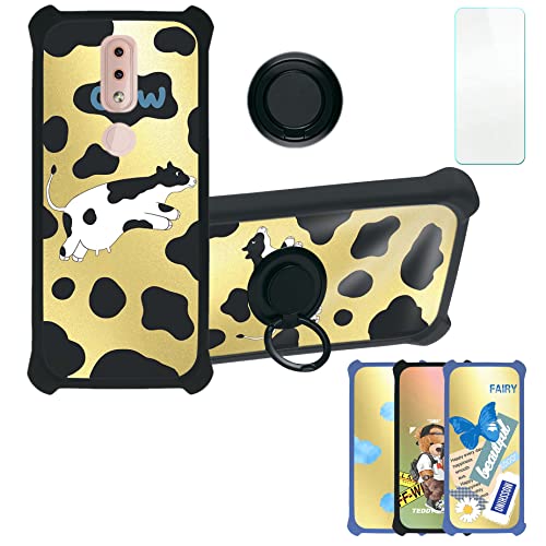 Aroepurt Funda para Nokia 4.2 Funda Compatible con Nokia 4.2 Case Carcasa [con 9H Dureza HD Protector Pantalla] PC + Silicona Soporte DJH-NN
