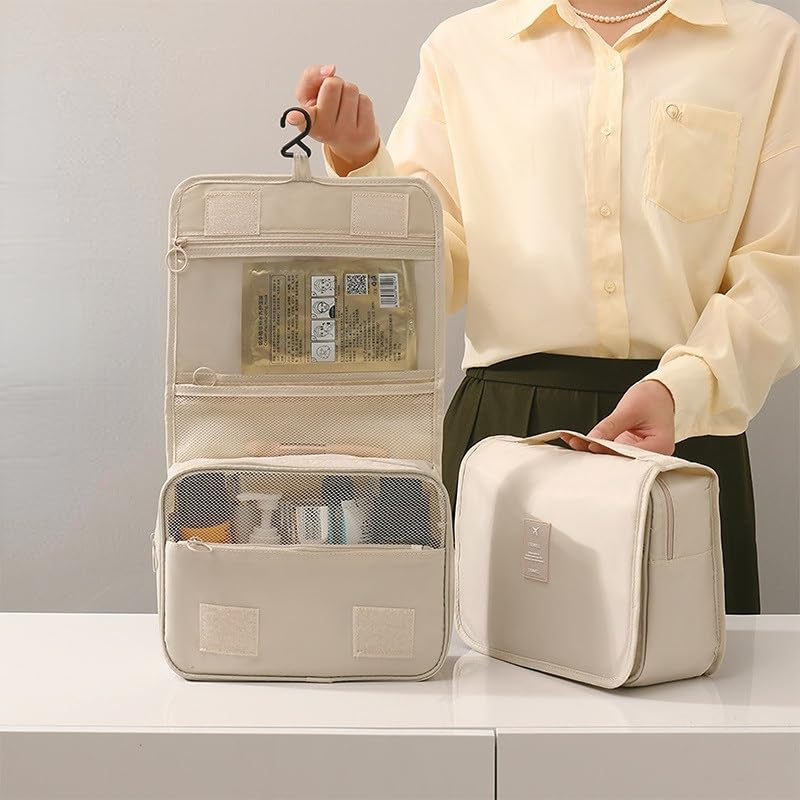 Borsa da Toilette da Donna, Borse per Il Trucco, Borsa cosmetica da Viaggio, Organizer per Articoli da Toilette, Impermeabile, da Appendere, per Il Bagno.