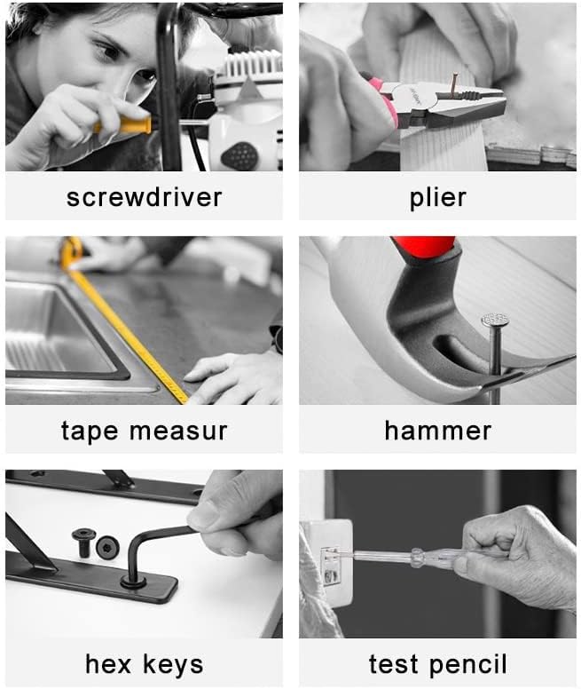 Miniatura 2 de Hi-Spec - Juego de herramientas de 24 piezas, kit de herramientas manuales para el hogar con caja de herramientas de plástico, color rosa para