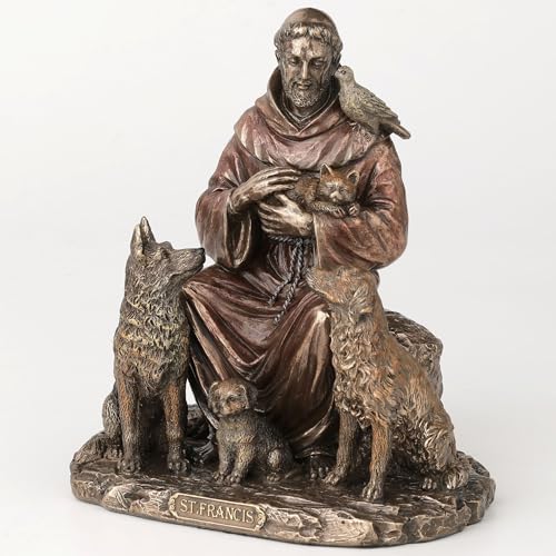 Estatua Decorativa San Francisco de Asís 6.37 pulg miniatura 2
