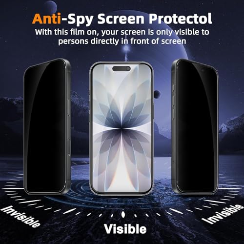 Image of FabeKee Privacy Screen Protector for iPhone 14 9H Tempered Glass, Anti-Spy Protection, Scratch-Resistant, HD Clarity (1 Pack)