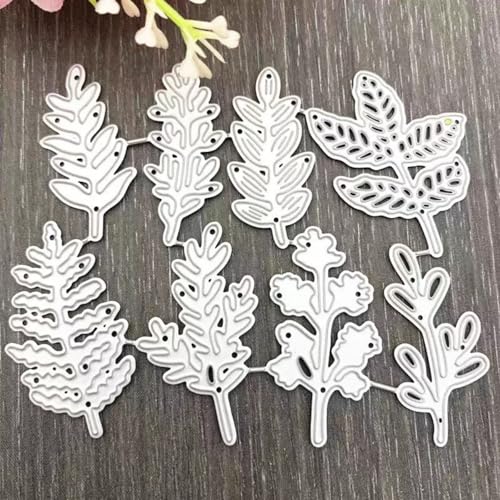 8pcs Flower Metal Stencils Leaves Metal Die Cuts for Card