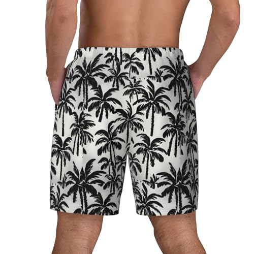 Palm Tree Print Men Stylish Functionality Swim Trunks Breathable Beach Shorts Surfing Gym Fishing4