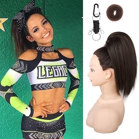 SEIKEA 10" Cheer Ponytail Hair Piece Cover