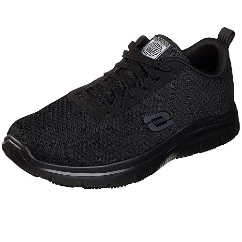 Skechers Flex Advantage - Bendon Sr, Scarpe da Ginnastica Uomo, Nero Schwarz Black Mesh Water Stain Repellent Treatment Blk, 42 EU