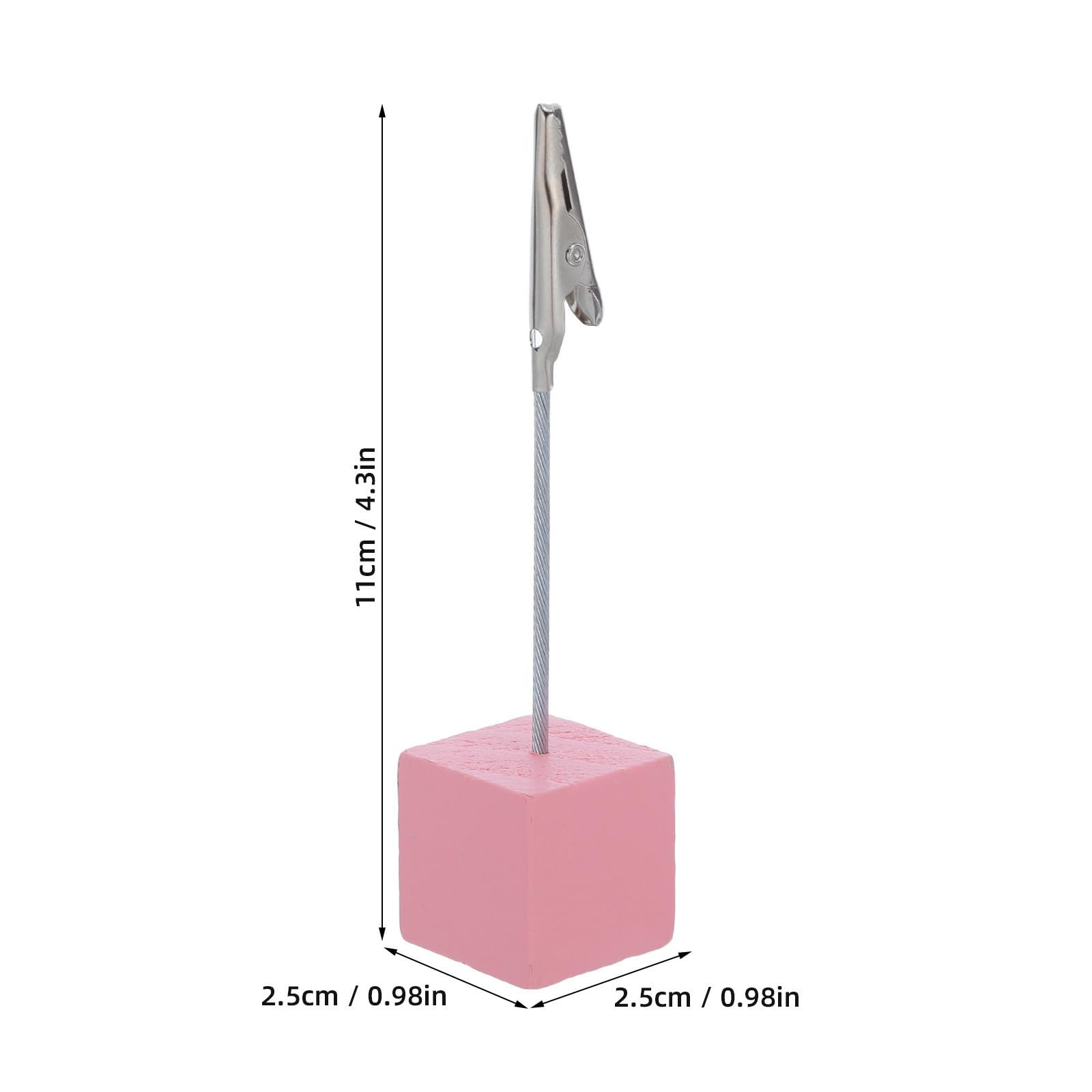24 Piezas Portanotas Clip para Mesa, Madera y Hierro Rosa
