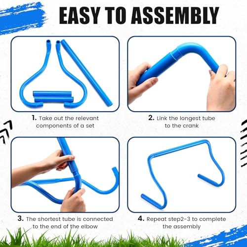 16 pcs 1234 speed agility training hurdles large size detachable agility hurdles hurdles training equipment set for athletes soccer basketball