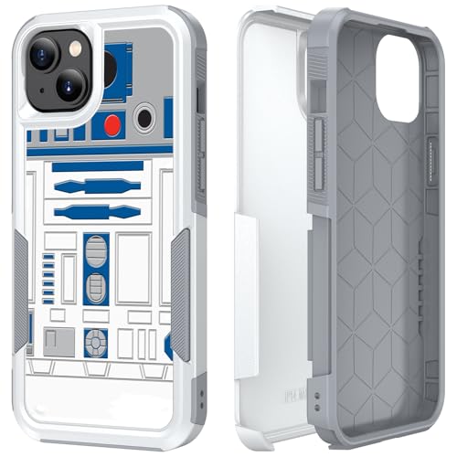 Candykisscase Case for iPhone 14, Robot Pattern Shock-Absorption Hard PC and Inner Silicone Hybrid Dual Layer Armor Defender Case for Apple iPhone 14