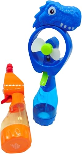 Miniatura 3 de Ventilador de botella de aerosol de dinosaurio para niños, niebla de enfriamiento personal, humidificador portátil de mano alimentado por