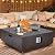 36" Propane Fire Pit Table?50000BTU Fire Table with Wind Guard, 11LBs Glass Beads & Rain Cover, Sturdy Steel Anti-Rust Finish & CSA Safety Certified Outdoor Firepit for Patio Yard Garden(Bronze)