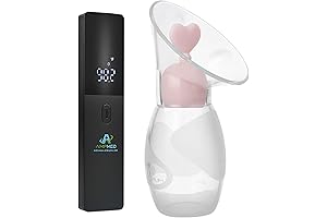 Amplim Deluxe Manual Silicone Breast Pump and No Touch Forehead Thermometer for...