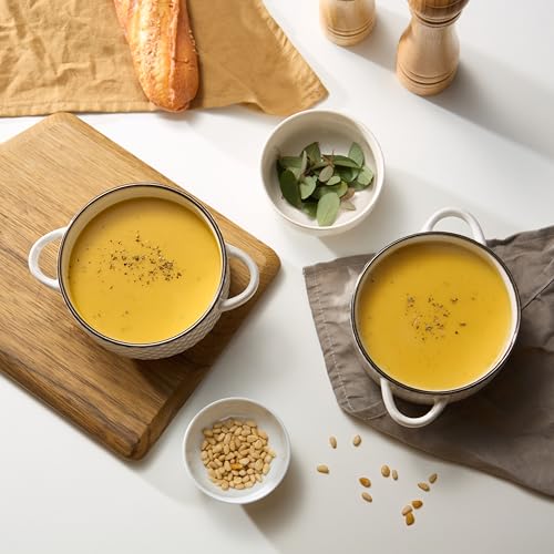 Kook KAP4SB25W Ceramic Soup Bowls With Handles thumb #2