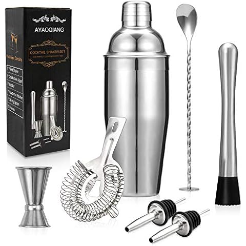 AYAOQIANG 7-Piece Cocktail Shaker Set Cover