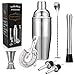 Juego de coctelera,7 piezas de coctelera,coctelera de acero inoxidable de 750 ml,juego de herramientas de barra,juego de barman con doble jigger,mezclador,colador,vertidores,cuchara mezcladora
