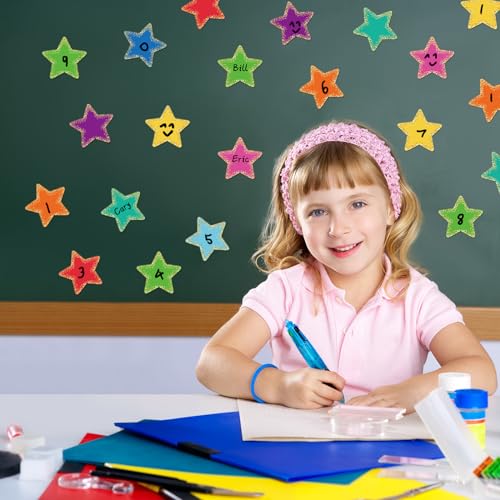 Image of Seajan 108 Pcs Confetti Star Cutouts for Classroom 3.5 Inch Small Bulletin Board Paper Star Decor Assorted Colors Accent for DIY Craft Office School Projects Party Supplies (Pack of 3)