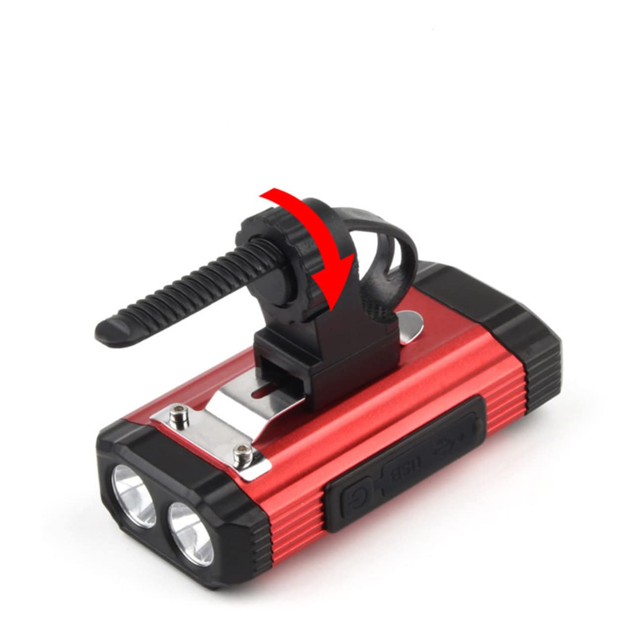 GALPADA Rechargeable Bike Lights Bike Headlight 5 Lighting Effects Wide Coverage Output for Emergency Power