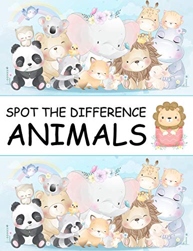 Spot the Difference Animals!: A Fun Search and Find Books for Children 6-10 years old (Activity Book for Kids)
