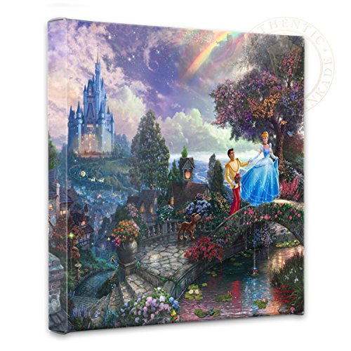 Thomas Kinkade - Gallery Wrapped Canvas , Cinderella Wishes Upon a Dream , 14" x 14" , 52480