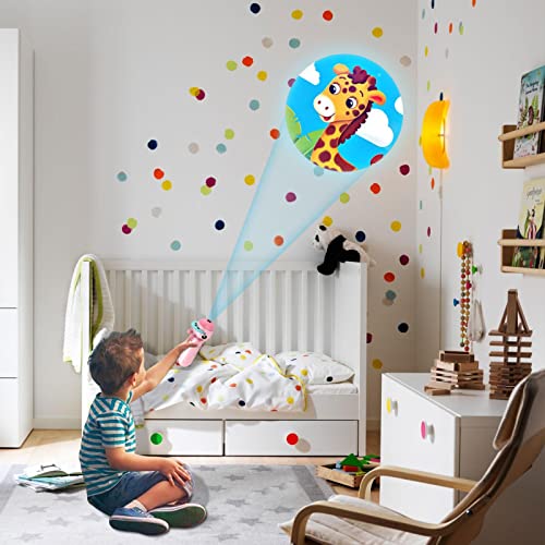Ocobetom Torce per proiettori per Bambini, Piccola Torcia a Luce Morbida Lampada Torcia per proiezione, Proiettore per Bambini Portatile a commutazione Libera per Bambini, Bambini, Neonati, Bambini - Image 4