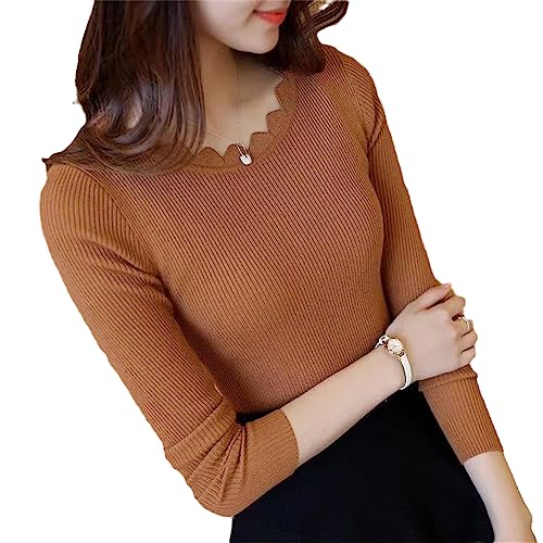 Sweaters Women Pullover Solid Spring Womens Knitted Sweater Long Sleeve Autumn Winter Butterfly Neck Female