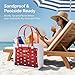 Dotpraise Chic Rubber Beach Tote Bag - Medium EVA Handbag with Luxury High-Fashion Print - Waterproof Vacation Essentials for Pool & Boat - Unique Gift for Her