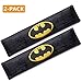 daodi Lot de 2 housses de ceinture de sécurité pour Batman avec logo brodé en cuir noir