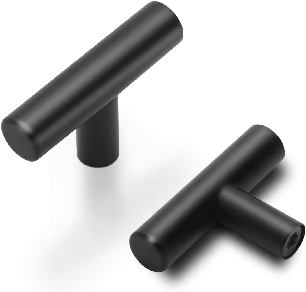 Probrico Black Kitchen Drawer Knobs, Black Cupboard Knobs for Kitchen