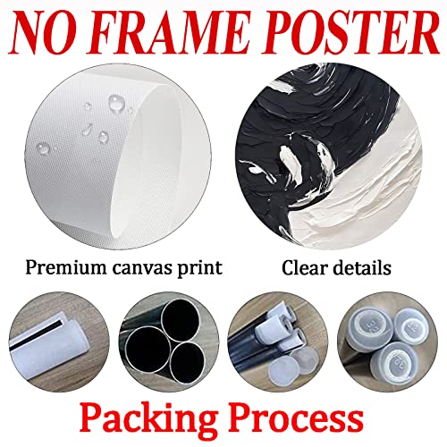 Black And White Abstract Canvas Wall Art Modern Texture Painting Minimalist Abstract Prints Poster Black And White Texture Canvas Picture Modern Black And White Abstract Artwork 16X24Inch No Frame #TOP4