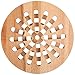 Produktbild Creative Home Rund Heißer Topfuntersetzer Holz | 19,5 x 19,5 x 1,5 cm | Umkehrbar Untersetzer Topf | Tisch- & Thekenschutzunterlage | Topfuntersetzer Hitzebeständig & Umweltfreundlich