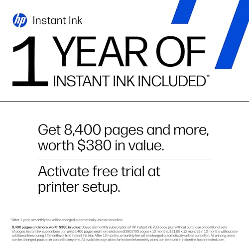 Image of HP OfficeJet Pro 8139 Wireless All-in-One Color Inkjet Printer, Print, Scan, Copy, Fax, ADF, Duplex Printing Best-for-Home-Office, 1 Year Trial of Instant Ink Included, AI-Capable (C2VK3A)