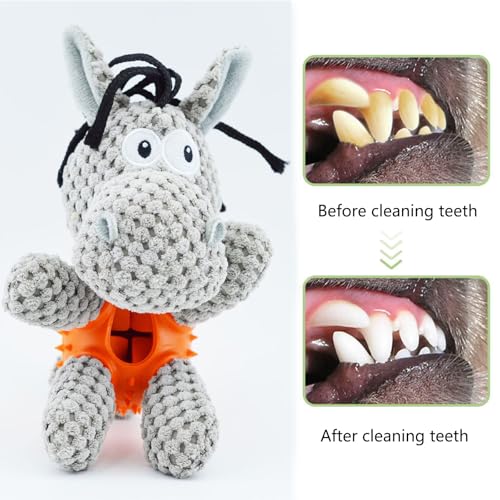 Juguete mordible y sonoro de peluche para perros miniatura 4