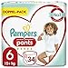 Pampers Baby Windeln Pants Größe 6 (15kg+) Premium Protection, 34 Höschenwindeln, Komfort und Schutz Für einfaches Anziehen