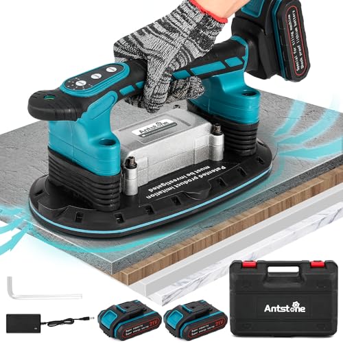 Antstone Tile Vibration Tool 283mm Suction Cup 400kg Adsorption Handheld Tile Installation Leveling...