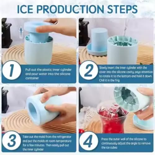 Molde de silicona para cubitos de hielo miniatura 6