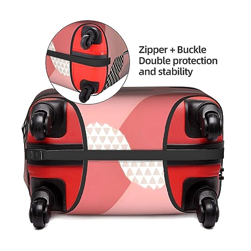 Abstract Love Chart Luggage Cover, Suitcase Protector, Trolley Case Cover For Small Luggage, Suitcase Protector., White4