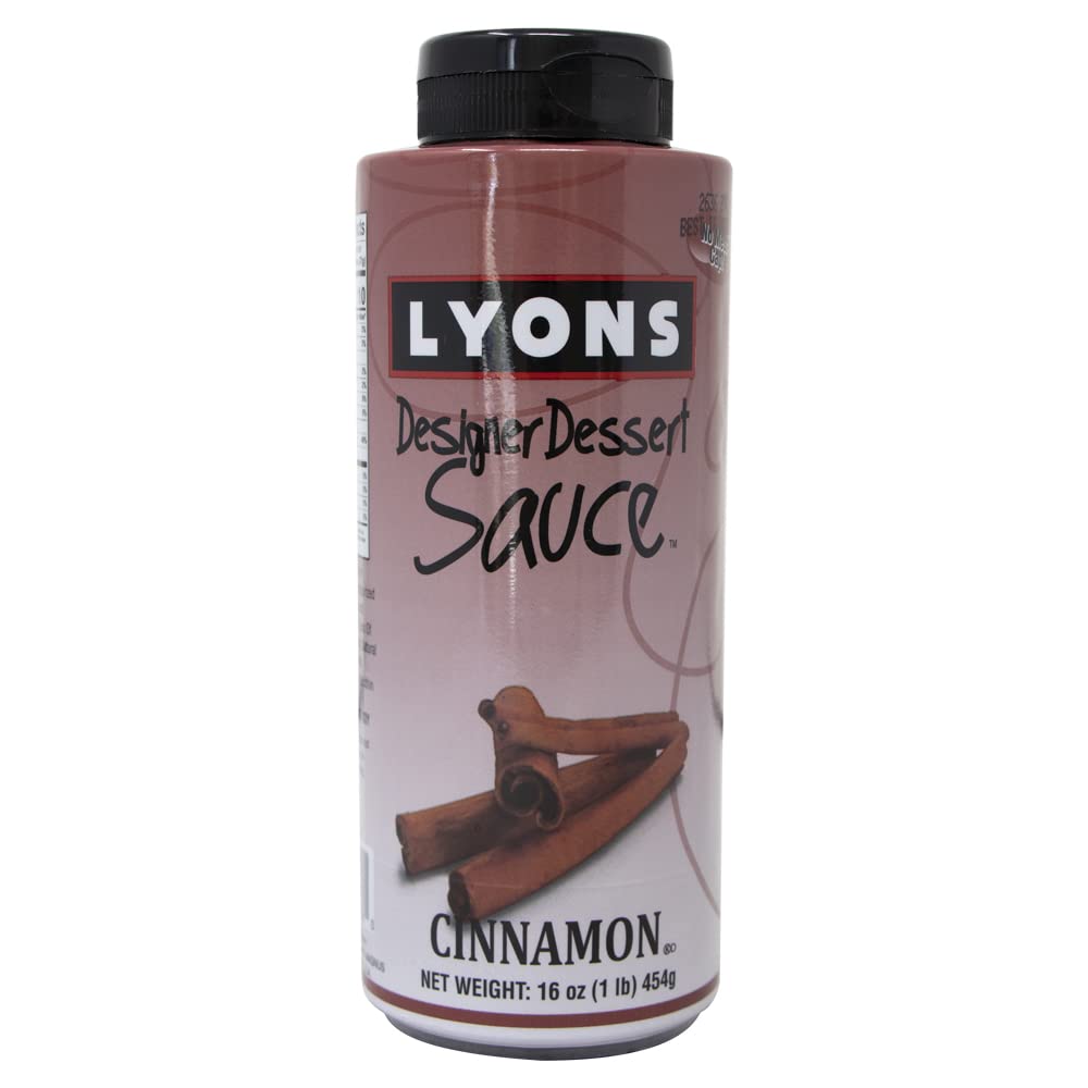 Lyons Cinnamon Designer Dessert Sauce (Pack of 12 Bottles)