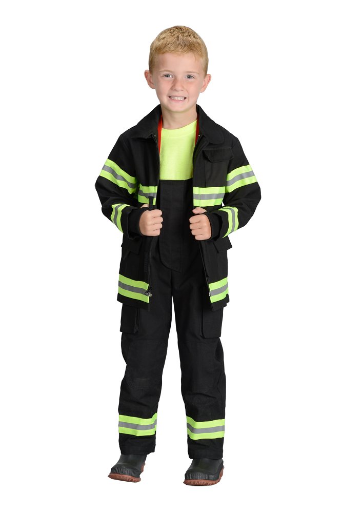 AeromaxPERSONALIZED Jr. Firefighter Suit/Bunker Gear, BLACK or TAN