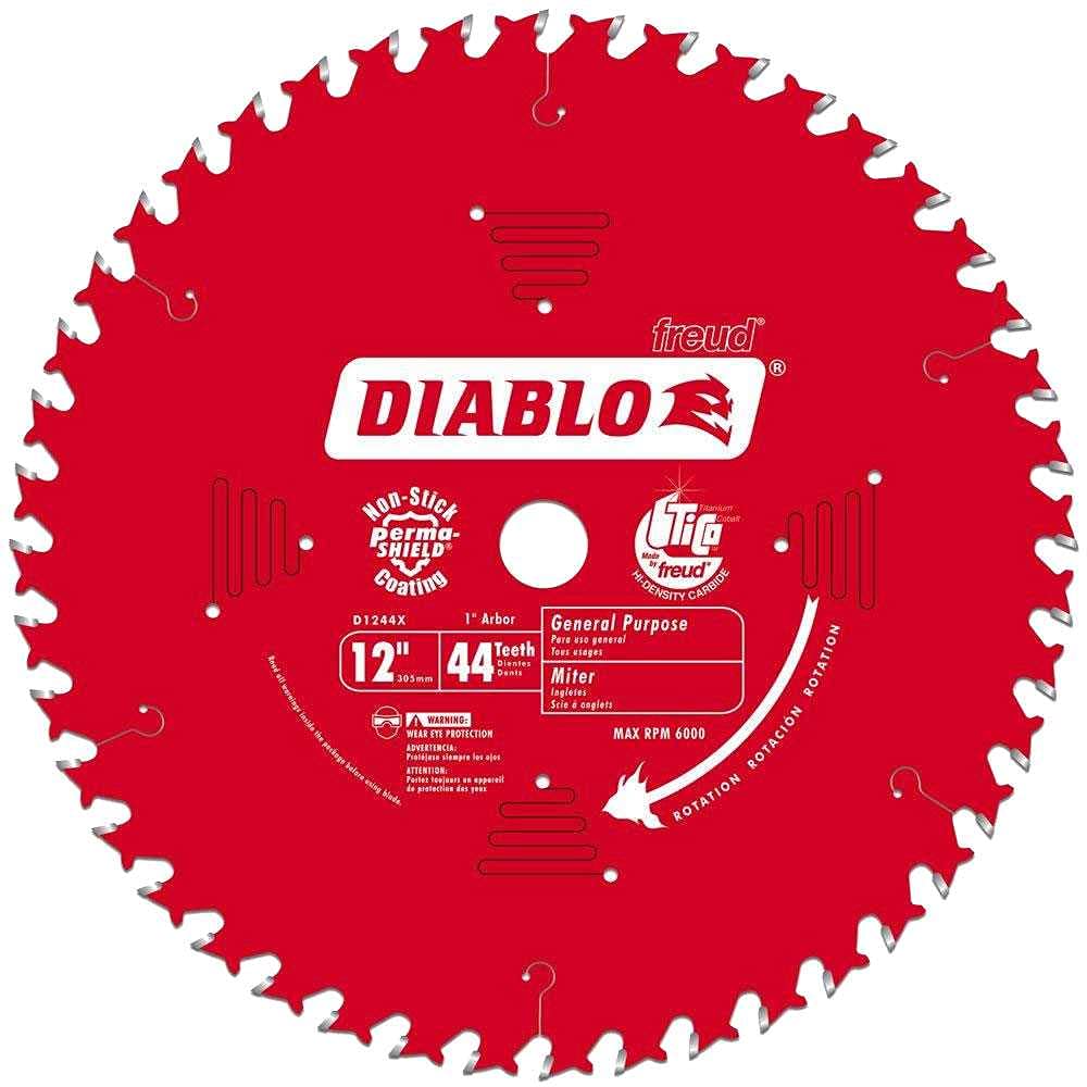 Diablo D1244X-3 12" x 44 Tooth Combination Blade 3x