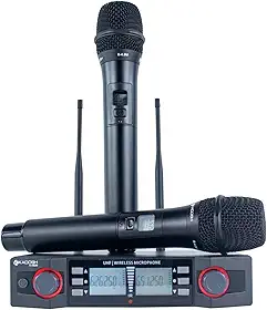 Microfone sem fio uhf kdsw 402 m uhf (mão + mão)