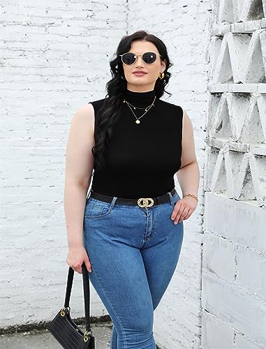 Nasperee Women Sleeveless/Long Sleeve Mock Turtleneck Tank Tops Slim Fit Stretchy Layer Tee Shirts4