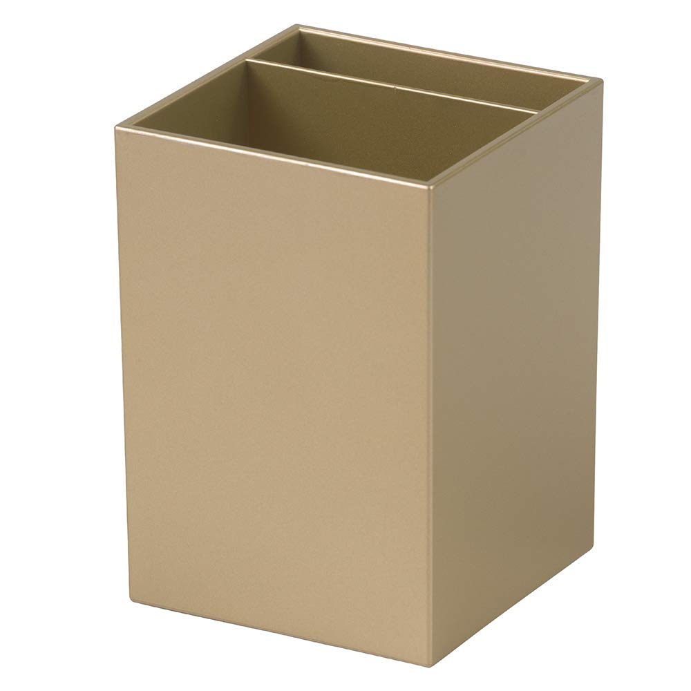 JAM PAPER Plastic Pen Holder - Gold - Desktop Pencil Cup Sold Individually