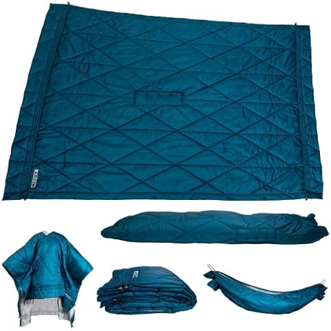 Bear Butt 5 in 1 Camping Blanket - Outdoor Blanket Waterproof Can Be Used As A Poncho/Under Quilt/Sleep Sack & Camping Pillow - Travel Blanket for Camping - Packable Blanket - Hammock Blanket Cover