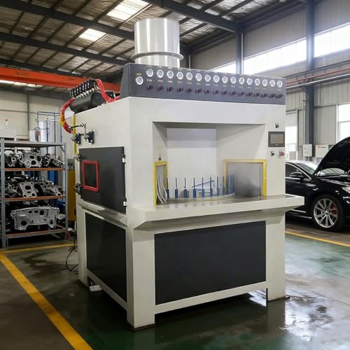 Chorro de arena giratorio automático industrial, máquina de chorro de arena por lotes para metal, plástico, adecuada para producción a gran escala