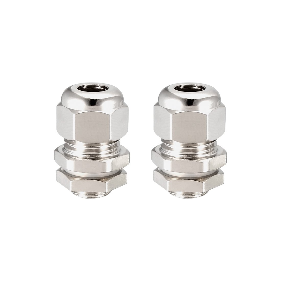 uxcell 2Pcs M8 Cable Gland Metal Waterproof Connector Wire Glands Joints for 2mm-5mm Dia Range-image-35