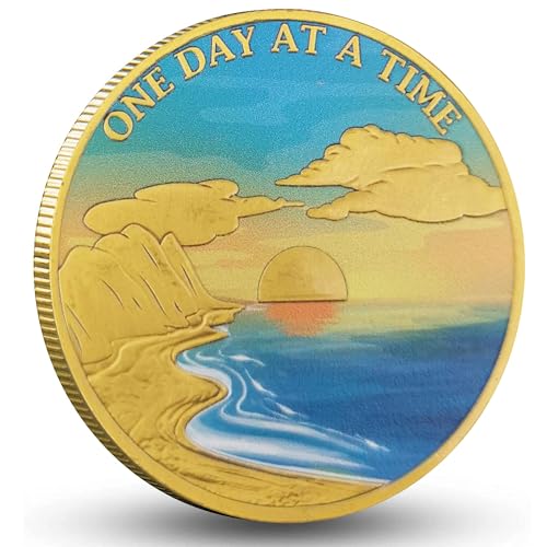 Gimilang Serenity Shoreline Sunrise Sobriety Chip One Day At A