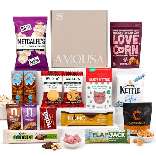Gluten Free Hamper - Coeliac Gifts Set Featuring 15 Gluten Free Snacks, Including Free From Biscuits, Sweets, Snack Bars &More. Suitable Present For Celiacs or Anyone Following A GF Diet. Celiac Gifts