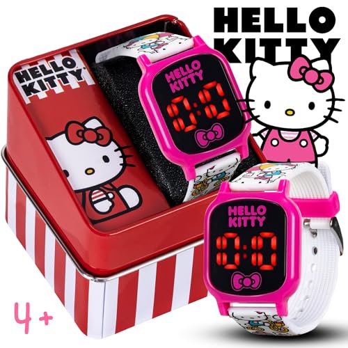 Hello Kitty Kids' LED Watch – Bright Digital Display with Fun Printed Silicone Strap and Adjustable Fit for Wrists 5.5" to 8" – Adorable and Durable Design2