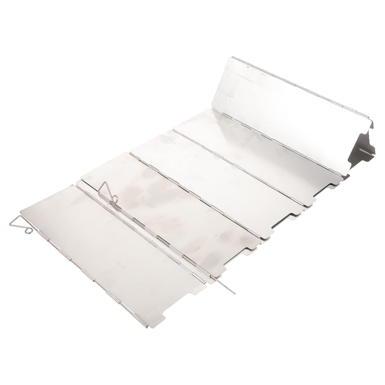 KICHOUSE 10-Piece Portable Camp Stove Windshield Outdoor Folding Windscreen Lightweight Windproof Tool for BBQ Cooking