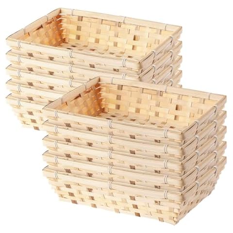 10 Pcs Natural Bamboo Basket Gift Hampers Cover
