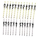 LOORGVEL 24個 使い捨て紙製飲み物用ストロー モチーフ バチェロレッテパーティー向け 軽量多用途カップ対応 飲料カクテルジュース用